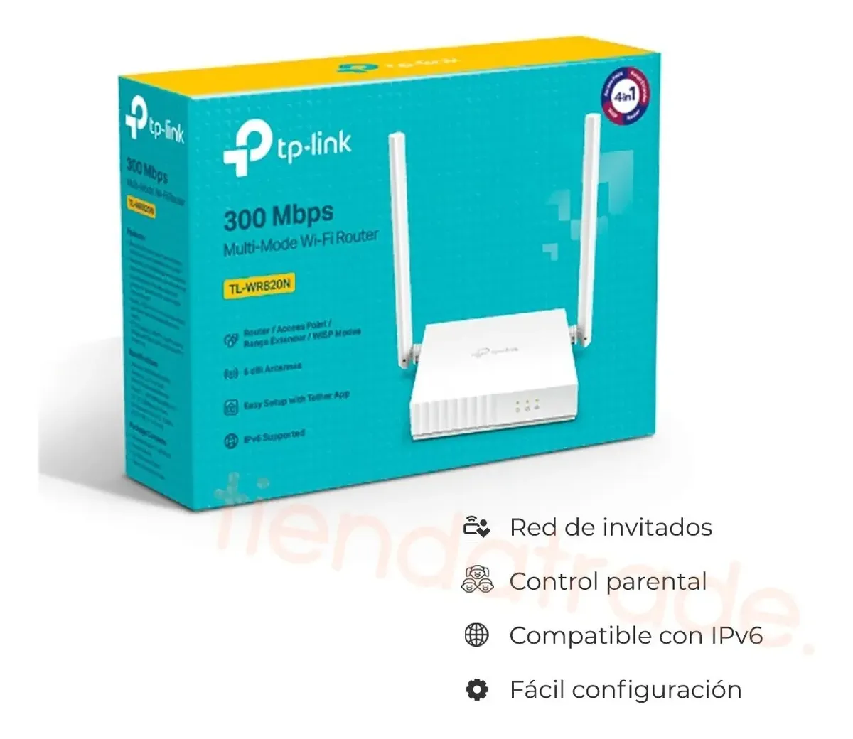 TP-LINK ROUTER INALAMBRICO N DE 300MBPS - TL-820N
